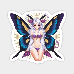 Moth Girl anime, cute giant monster kawaii anime tee Magnet