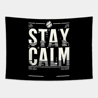 STAY CALM - TYPOGRAPHY INSPIRATIONAL QUOTES Tapestry