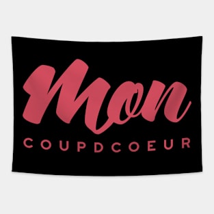 Moncoupdcoeur Red Logo Tapestry