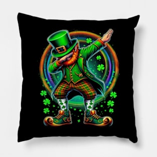 St Patricks Day Dabbing Leprechaun Boys Girls Men Dab Dance Pillow