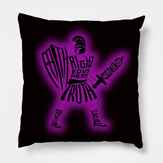 ARMOR OF GOD PURPLE Pillow by Seeds of Authority