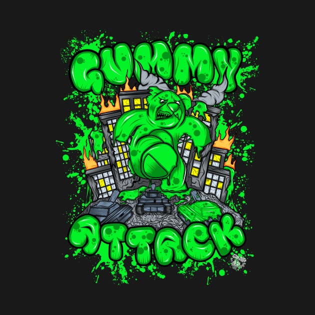 Attack of the Gummybear Green by GeryArts