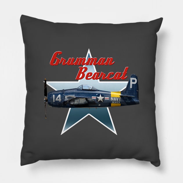 Grumman Bearcat Pillow by Spyinthesky