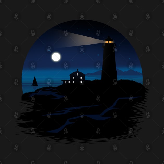 Lighthouse - Night by adamzworld