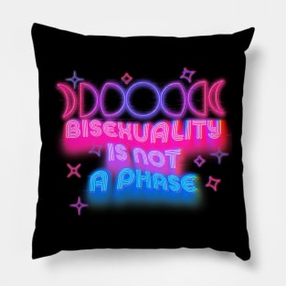 Bisexuality is not a phase - futuristic design Pillow