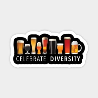 Celebrate Diversity Craft Beer Drinking Magnet
