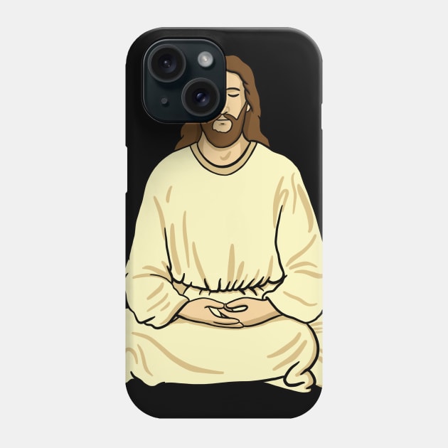 Meditating Jesus Phone Case by isstgeschichte