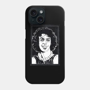 FRANK-N-FURTER - The Rocky Horror Picture Show (Black and White) Phone Case