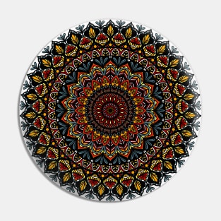 Mandala colorful floral Pin