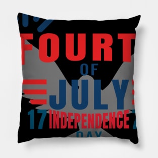 Red White and Blue Independence Day of United States Pillow