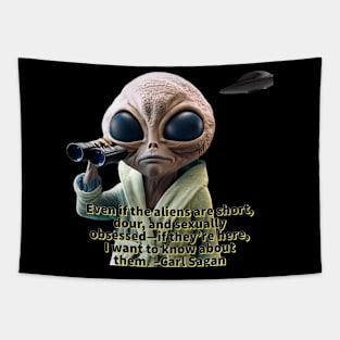 Carl Sagan on aliens Tapestry