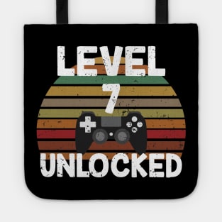 Level 7 Unlocked Gift 7th Birthday Gaming Lovers Gift Tote