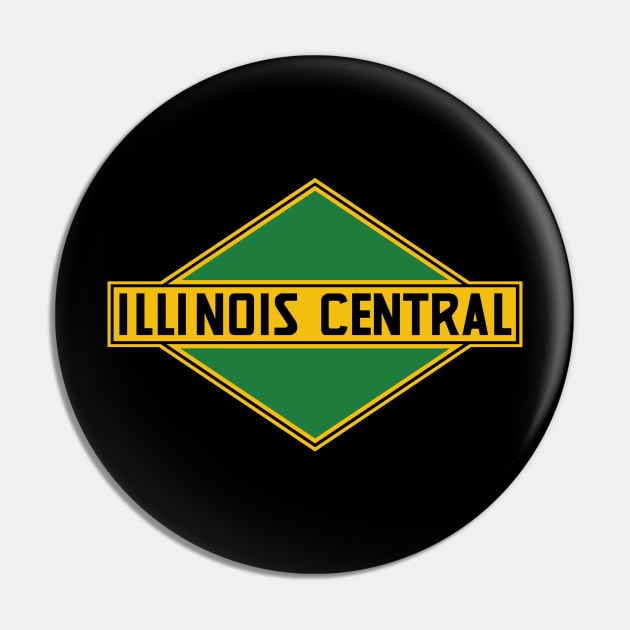 Vintage Illinois Central Railroad Pin by Railway Tees For All