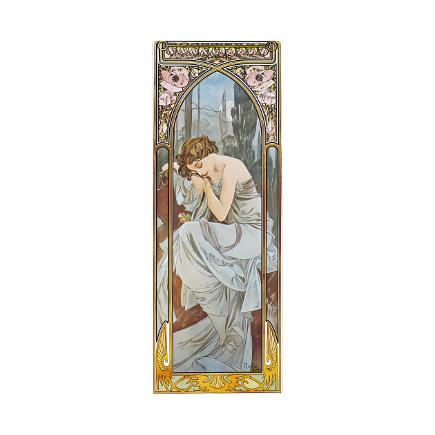 Alphonse Mucha - Nocturnal Slumber by jandesky