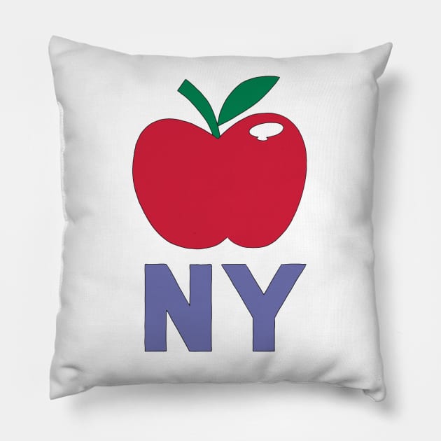 NY Apple Pillow by astronaut