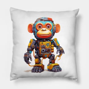 Cartoon monkey robots. T-Shirt, Sticker. Pillow