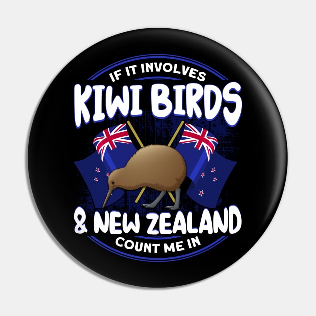 Bird Lover Endangered Species Kiwi Bird Pin by Toeffishirts