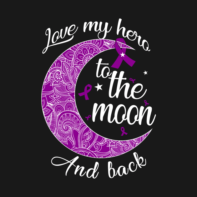 love pancreatic cancer hero to the moon by TeesCircle