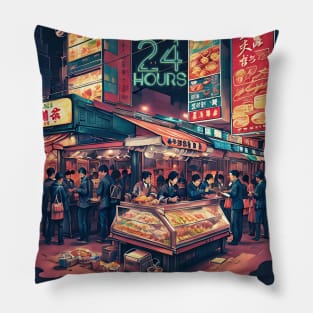 Street food japan Pillow