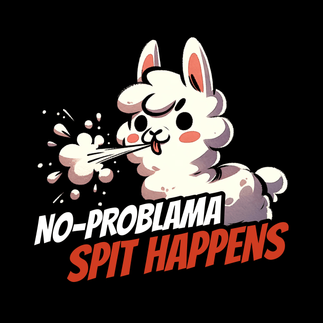 No problama Spit happens no problem Llama Design by DoodleDashDesigns