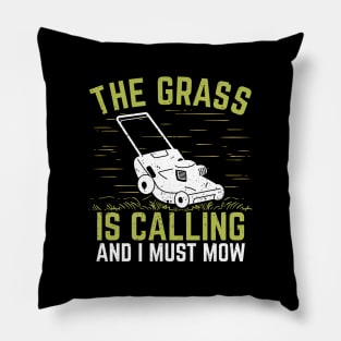 Lawn Mower Garden Gardener Gardening Gift Pillow