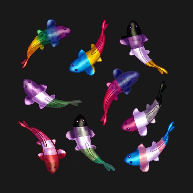 LGBTQ Koi Fish Sticker Pack by YouAreValid