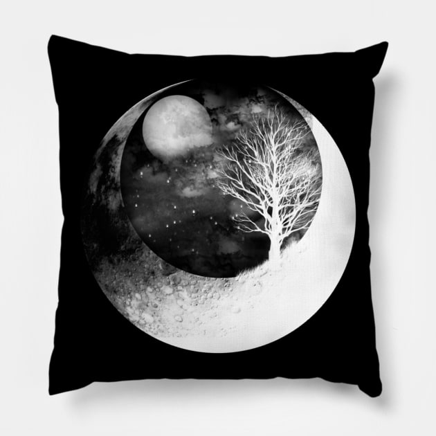 Light Side of the Moon Pillow by Not Meow Designs 