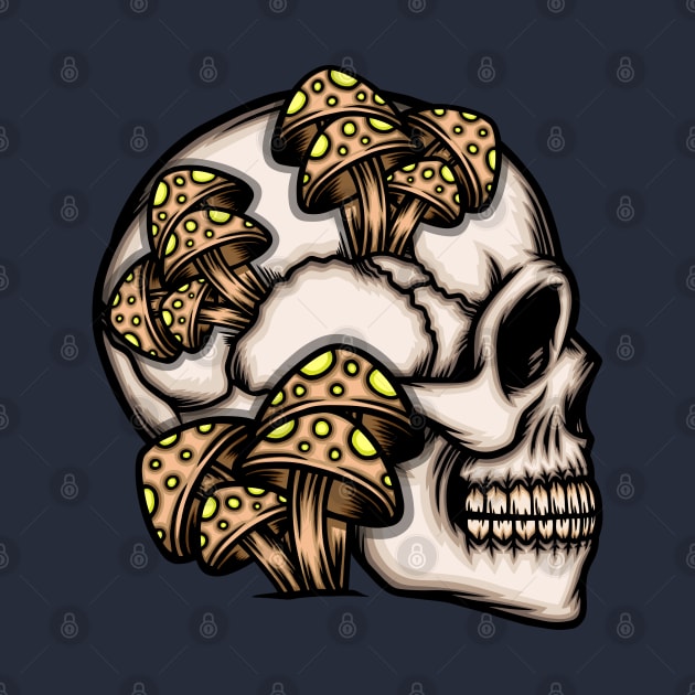 Mushroom skull head by Mako Design 