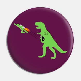 Jet-Packs Save Lives: Swallowed By T-Rex Pin