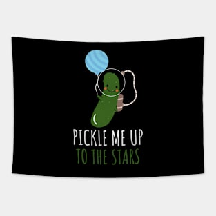 Pickle Me Up To The Stars Funny Astronaut Pickle Tapestry