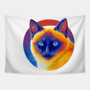 Jewel of the Orient Colorful Siamese Cat Tapestry