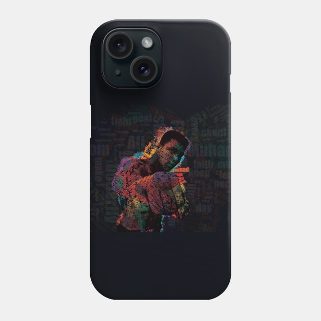 Muhammad Ali Typography Phone Case by Inspire Change