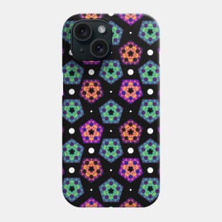 Abstract Pentagon Geometric Pattern | Red Yellow Green Red Purple Blue Black Phone Case