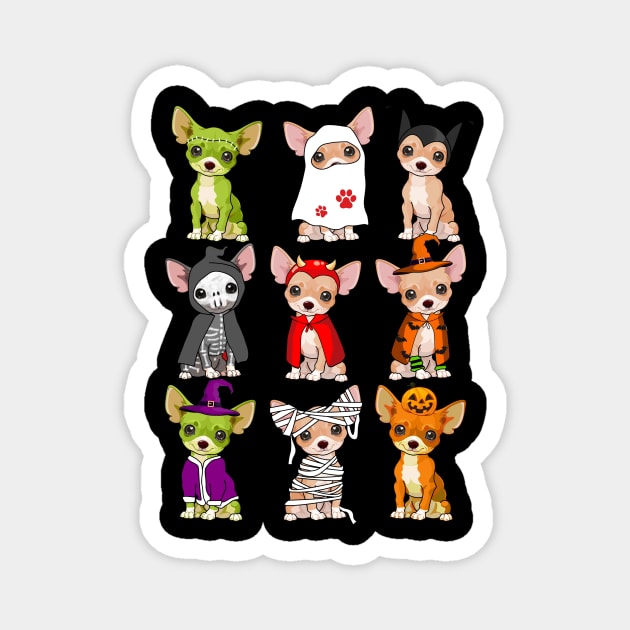 Funny chihuhua Costume Halloween Gift Magnet by Bensonn