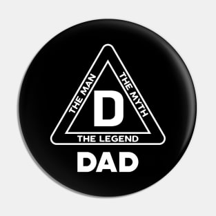 Dad - The Man The Myth The Legend Pin