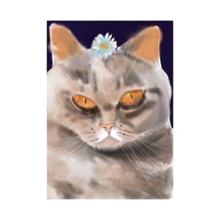 Cat with a daisy crown T-Shirt