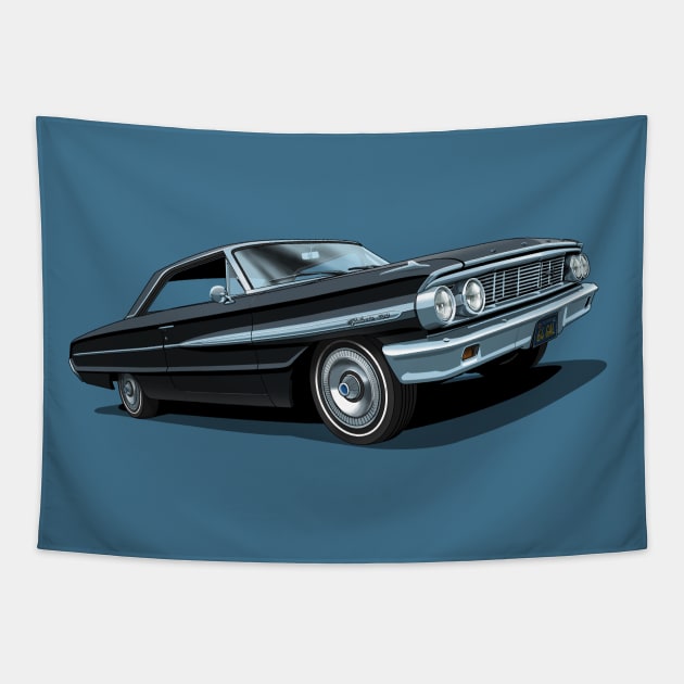 1964 Ford Galaxie 500 in raven black Tapestry by candcretro