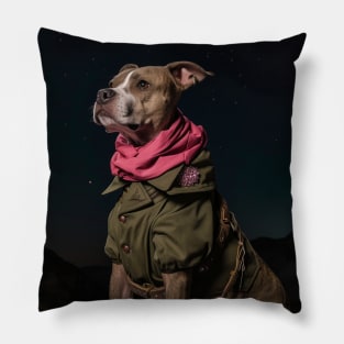 Warrior Staffy Pillow