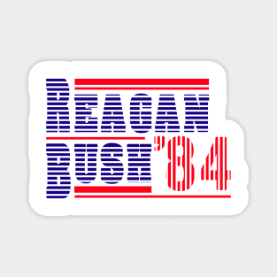 regan bush 84 stripped design american theme Magnet