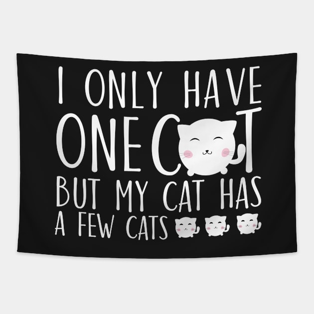 I only have one cat but my cat has a few cats Tapestry by catees93