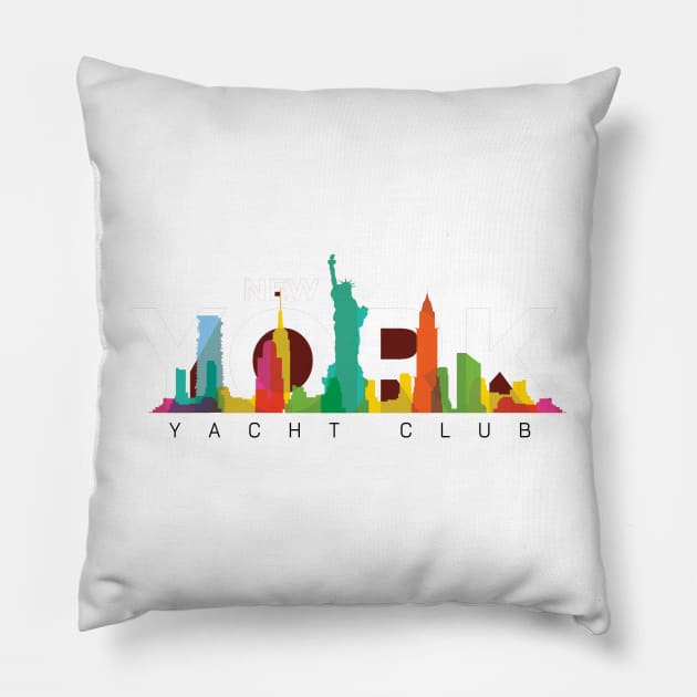 New York Yacht Club Pillow by FunSillyShop