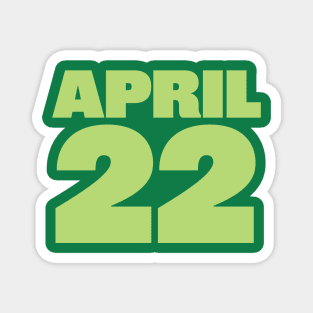 Earth Day Green April 22 Magnet