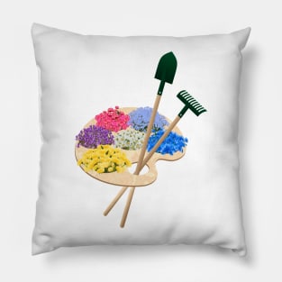 Flowers art palette Pillow