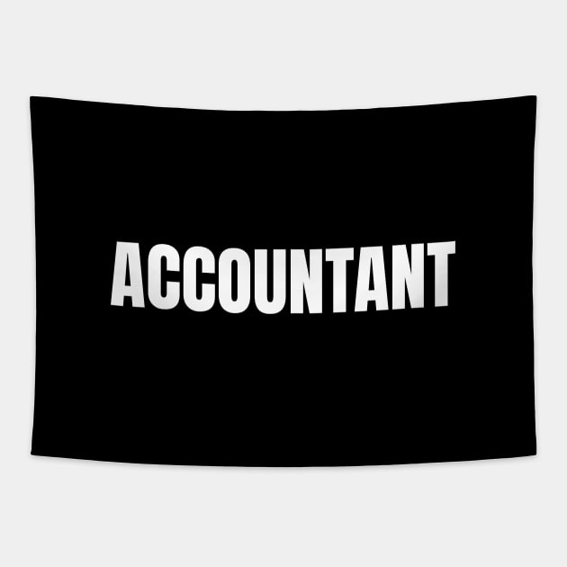 Accountant Word - Simple Bold Text Tapestry by SpHu24