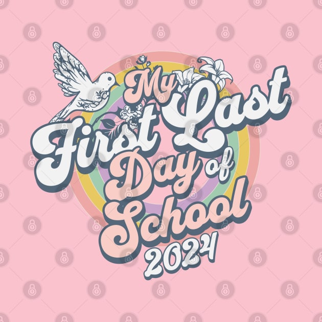 My First Last School Day of 2024 Groovy School Senior by Contentarama