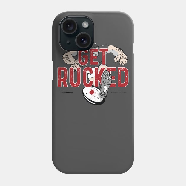 Rugby Get Rucked Comic Phone Case by atomguy