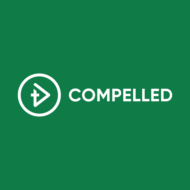 Compelled White Logo by Compelled Podcast