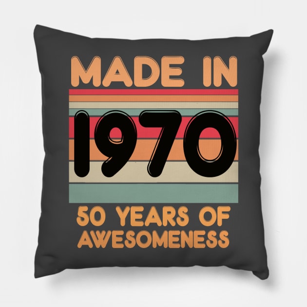 Made In 1970 Pillow by thexsurgent