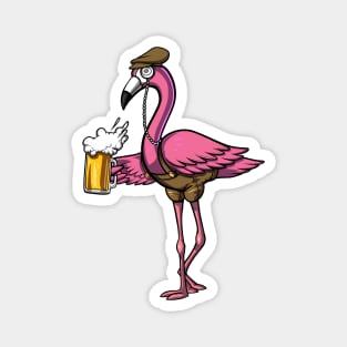 Flamingo Bird Beer Party Magnet