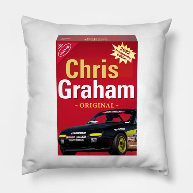 NASA Northeast 2022 Spec Miata Champion Pillow by SunkenMineRailroad